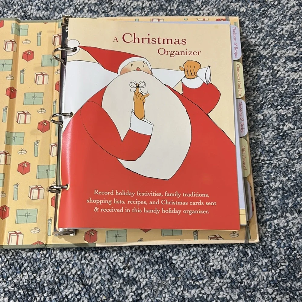 NEW Vintage 2001 3-Ring Christmas Organizer